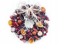 wianek z szyszek BOŻONARODZENIOWY STROIK na drzwi pachnący