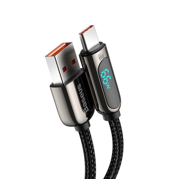 kabel usb do usb-c baseus display, 66w, 1m (czarny) zdjęcie 2