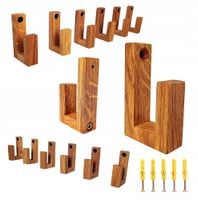 Wieszaki na Ubrania dla Dzieci Drewniane na Kubki Łazienkowy Dębowy Mocny