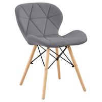 Krzesło tapicerowane welwet Zoe II szare do kuchni i jadalni