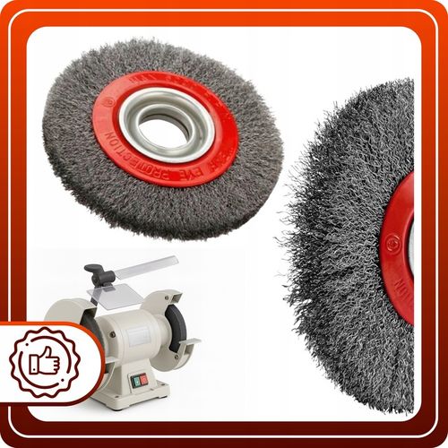 SZCZOTKA DRUCIANA do szlifierki stołowej tarczowa 150mm otw 33mm z na Arena.pl