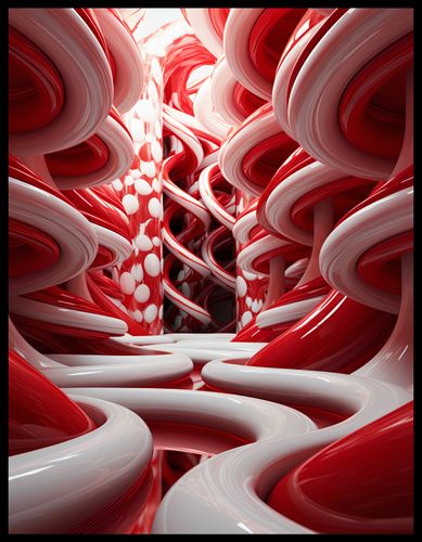 Plakat 50x65cm Czerwone Wiry na Arena.pl
