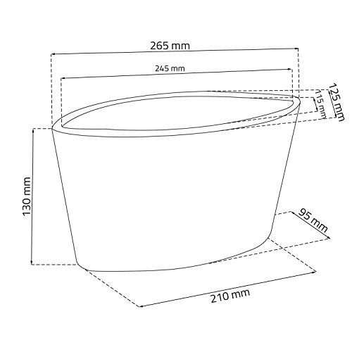 Osłonka Ceramiczna Malaga doniczka ecru eco zdjęcie 2