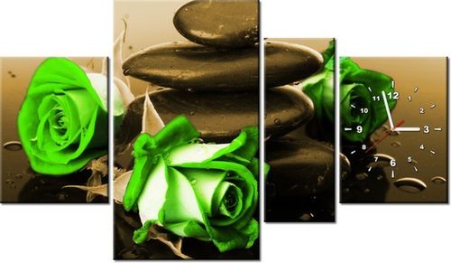 70CM 120CM OBRAZ 4 ELEM WENGE LIMONKA ŚCIENNY na Arena.pl