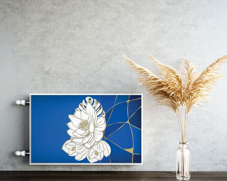 Osłona MAGNETYCZNA Grzejnika Kwiat Lotosu Line Art 120cm x 60cm zdjęcie 5