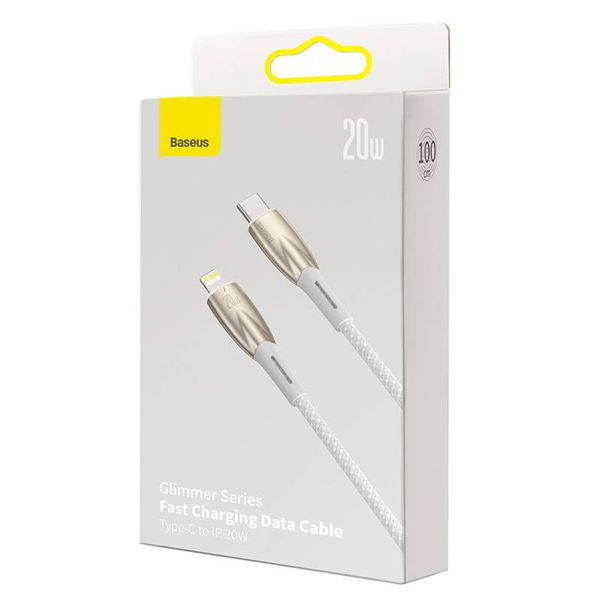 Kabel USB-C do Lightning Baseus Glimmer, 20W, 1m (biały) zdjęcie 5