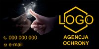 BANER REKLAMA 200x100cm AGENCJA OCHRONY logo firmy SALE wyprzedaż