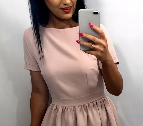 Sukienki Damskie Komunię Chrzciny Wesele Sukienka Elegancka Midi Błękit S na Arena.pl