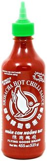 Sos chili Sriracha z liśćmi kaffiru, bardzo ostry (60% chili) 455ml - Flying Goose