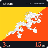 Karta eSIM Internet Bhutan 3 GB na 15 dni - bez rejestracji