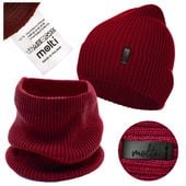 Komplet czapka komin damski zimowy ciepły polski producent MERINO 55-60