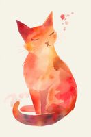 Plakat 30x45cm Akwarelowy Kot