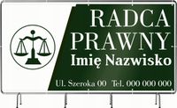 BANER REKLAMOWY 200x100cm projekt w cenie różne wzory RADCA PRAWNY