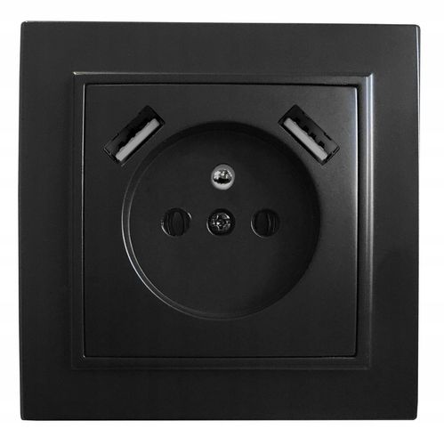 QUADRA GNIAZDKO Z BOLCEM 2X USB DO RAMEK 230V 2.1A na Arena.pl