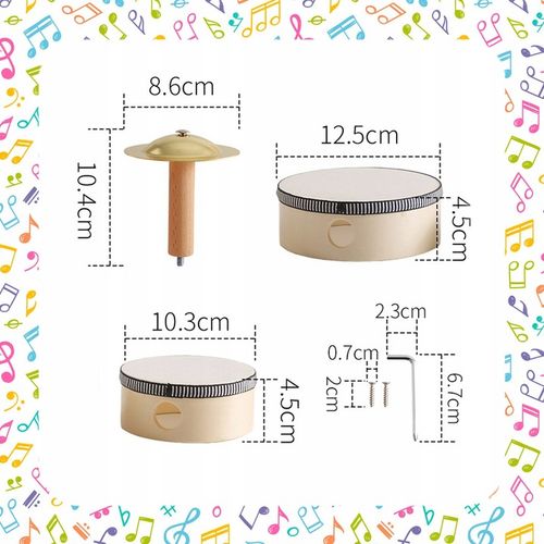 TABLICA MANIPULACYJNA SENSORYCZNA MUZYCZNA PERKUSJA CYMBAŁKI EDUKACYJNA XXL na Arena.pl