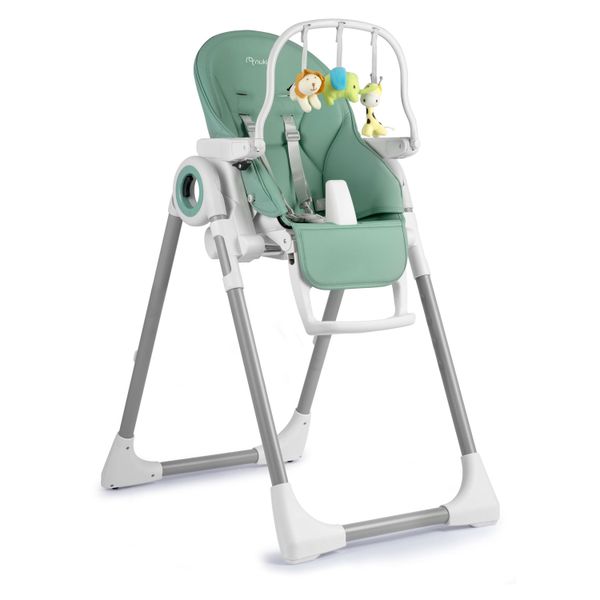 Krzesełko do karmienia ze stolikiem, leżaczek Belo zielone + pałąk z zabawkami zdjęcie 3