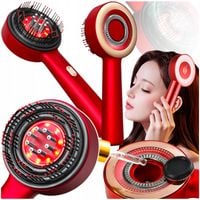 MASAŻER SKÓRY GŁOWY LED ŚWIATŁOTERAPIA POROST WŁOSÓW ELEKTRYCZNA SZCZOTKA