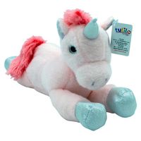 ND17_ZB-124161 Maskotka Jednorożec Kaja leżący różowy/biały  37cm