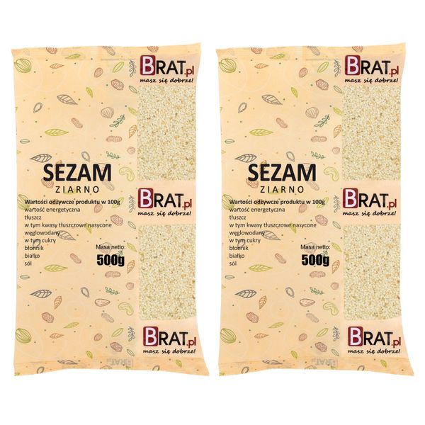 Sezam 1kg (2x500g) Wysoka Jakość Produkt Naturalny zdjęcie 1