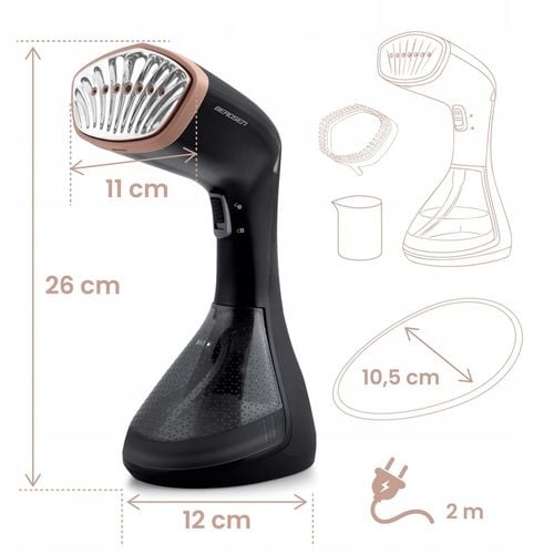 Parownica do ubrań 1600W Steamer parowy Żelazko parowe ZESTAW 26g/min na Arena.pl