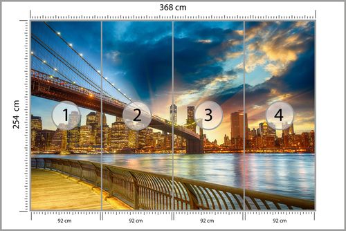 Emaga Fototapeta Widok Na Nowy Jork Vinyl Gładki 368x254 na Arena.pl