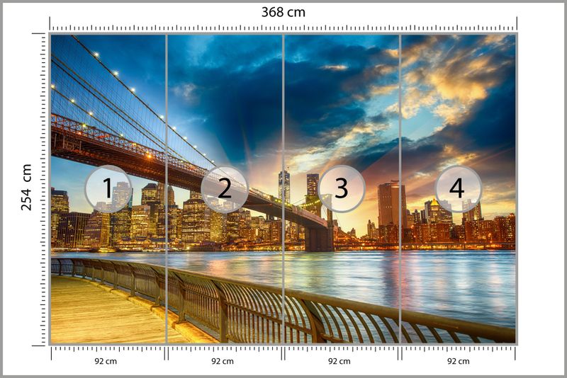 Emaga Fototapeta Widok Na Nowy Jork Vinyl Gładki 368x254 zdjęcie 3