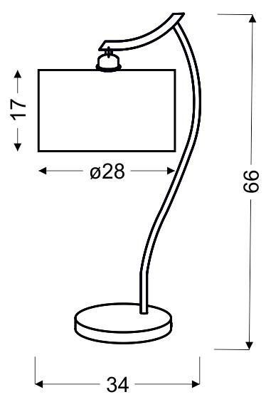Draga lampka gabinetowa 1x60W E27 kremowy zdjęcie 4