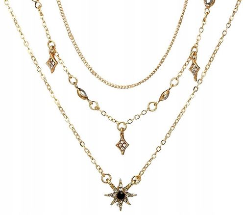 Naszyjnik choker boho złoty gwiezdny celebrytka na Arena.pl