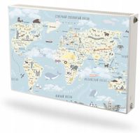 Mata magnetyczna magnes na grzejnik na wymiar MAPA ŚWIATA ROSYJSKA 60x100cm