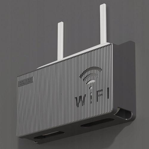 .UCHWYT ŚCIENNY PÓŁKA na ROUTER WIFI SWITCH Czarna na Arena.pl