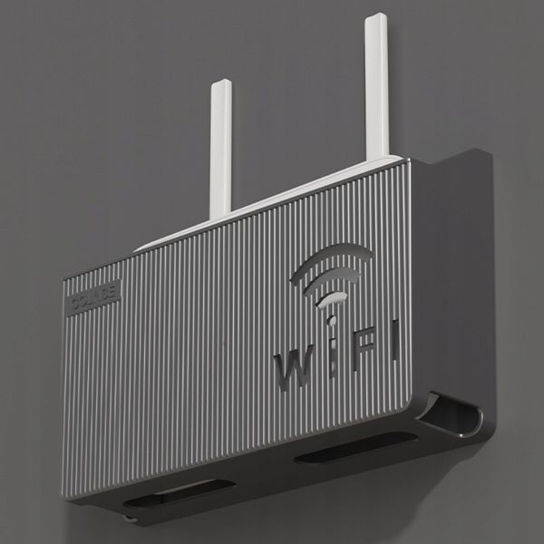 .UCHWYT ŚCIENNY PÓŁKA na ROUTER WIFI SWITCH Czarna zdjęcie 6