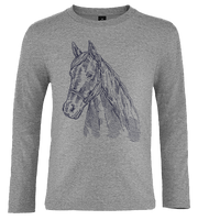 Bluzka t-shirt z długim rękawem Konie