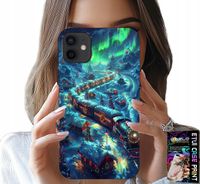 ETUI DO IPHONE 13 MINI - POCIĄG, EKSPRES ŚWIĄTECZNY WZORY + SZKŁO