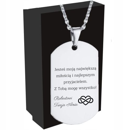 Nieśmiertelnik Zawieszka z Twoim Grawerem Prezent na Arena.pl