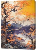 Obraz 70x100cm Złota Jesień nad Jeziorem