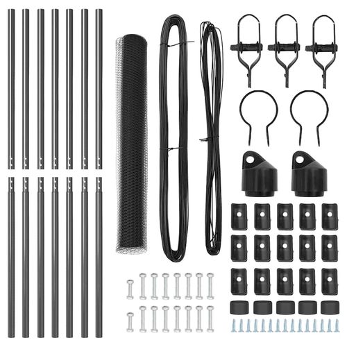 Ogrodzenie z słupkami Szary 1.2 x 10 m Stal pokryta PCV na Arena.pl