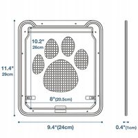 PRZEJŚCIE KLAPKA DRZWICZKI DLA KOTA Psa z magnes MOSKITIERY NA DRZWI CZARNA
