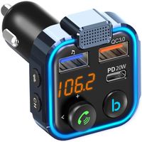 TRANSMITER FM BLUETOOTH SZYBKA ŁADOWARKA QC USB PD
