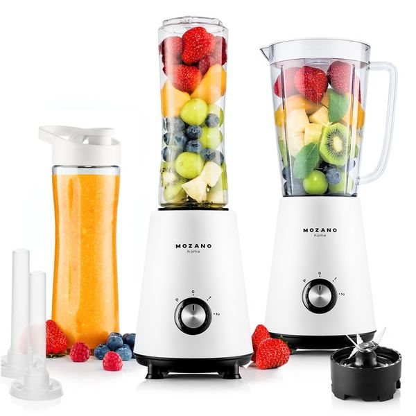 BLENDER KIELICHOWY DO KOKTAJLI SMOOTHIE 2 WKŁADY CHŁODZĄCE + 2 BUTELKI 3w1 zdjęcie 1