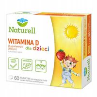 Naturell Witamina D dla dzieci do żucia i rozgryzania 1000 j.m. 60 tabl.