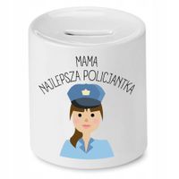 Skarbonka Dla Mamy Matki Najlepsza Policjantka Z Nadrukiem Ze Zdjęciem