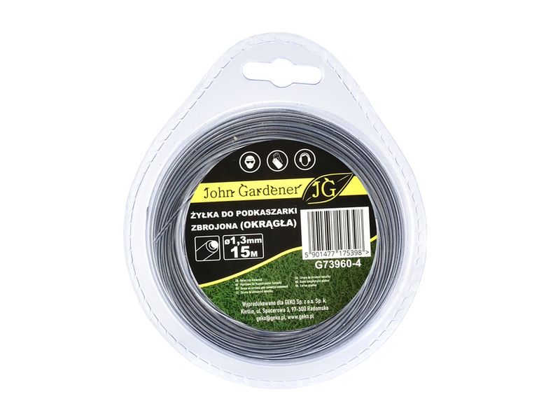 ŻYŁKA TNĄCA DO KOS I PODKASZAREK 1,3 MM 15 MB 73960-4 OKRĄGŁA ZBROJONA zdjęcie 1