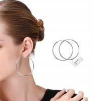 Kolczyki kółka srebrne pr 925 koła grube 4 cm