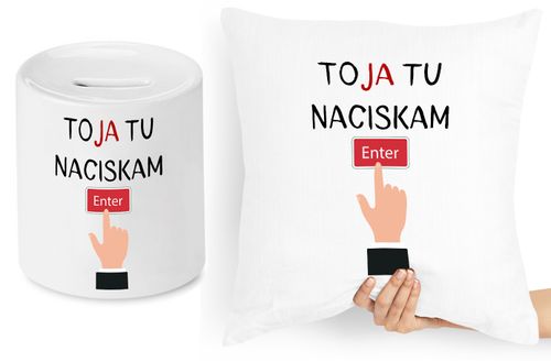 Dla Informatyka Zestaw Poduszka + Skarbonka Z Nadrukiem Ze Zdjęciem na Arena.pl