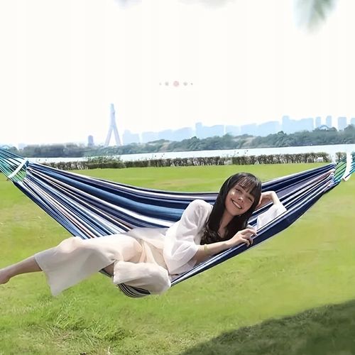 HAMAK OGRODOWY dwuosobowy XXL TURYSTYCZNY huśtawka WZMOCIONY DRĄŻEK 260x155 na Arena.pl