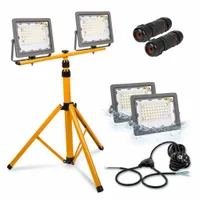 Halogen LED Statyw Stojak Budowlany Naświetlacz 2x50W /100W Przewód Mufa