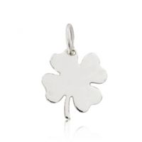 SREBRNY WISIOREK CZTEROLISTNA KONICZYNKA PRÓBA SREBRA 925 GRAWER