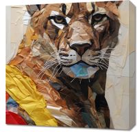 Obraz 60x60cm Papierowy Tygrys