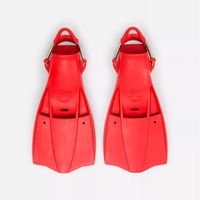 Płetwy nurkowe gumowe techniczne POSEIDON TRIDENT czerwone - XL 45-46