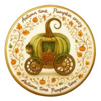 CIASTKO LUKROWANE PUMPKIN CARRIAGE GREEN ROZ.M KOŁO JESIEŃ RĘCZNIE ROBIONE